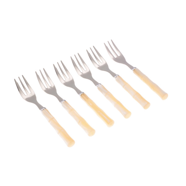 Rivadossi Sandro Kuchengabel-Set Classic - 6 Stück Made In Italy In Rosa